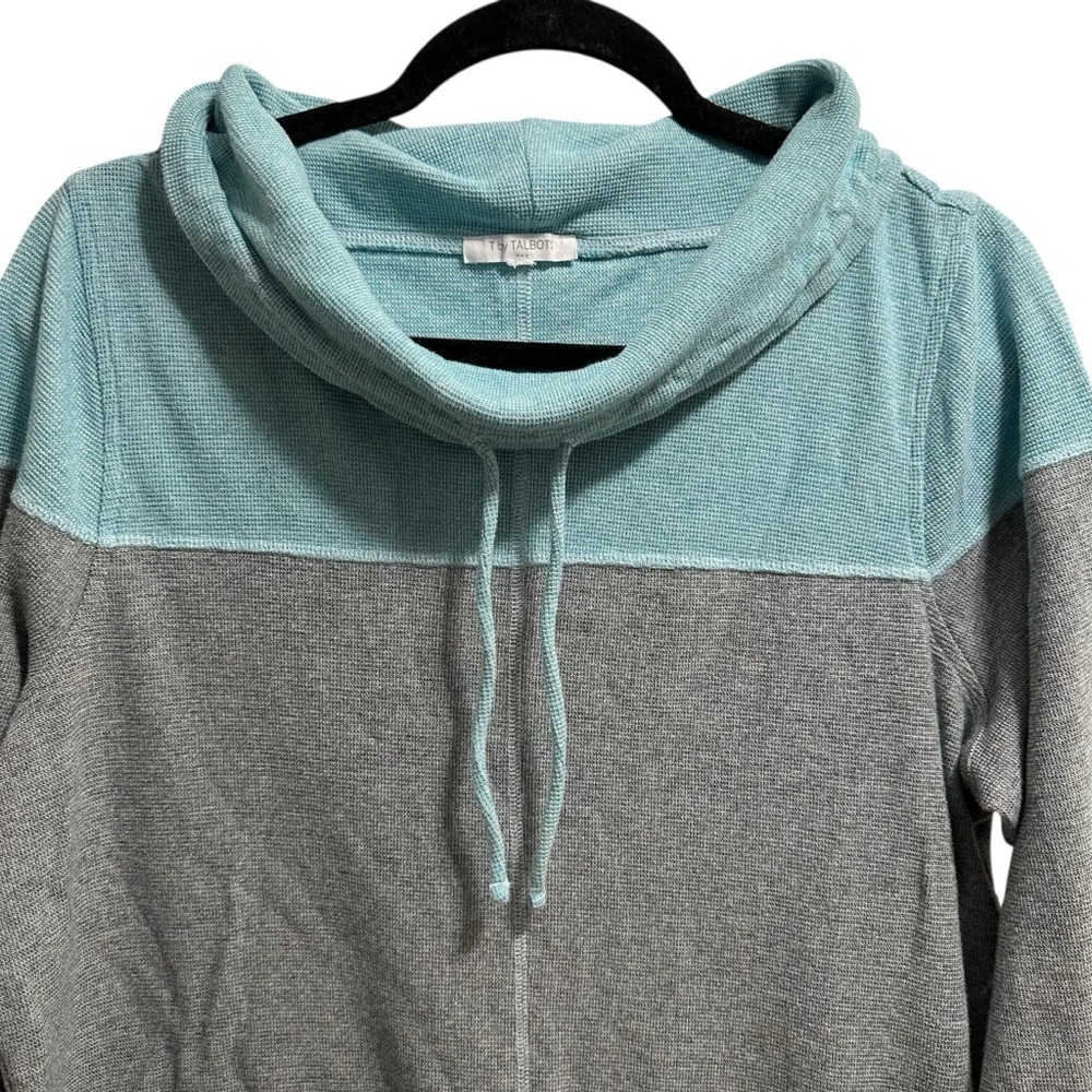 Talbots beachy coastal spring color block cowl neck pullover leisurewear top - Picture 5 of 10
